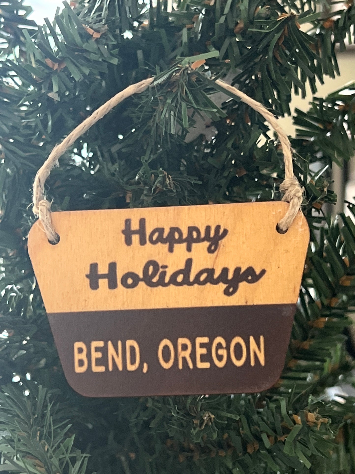 Happy Holidays from Bend, Oregon Ornament