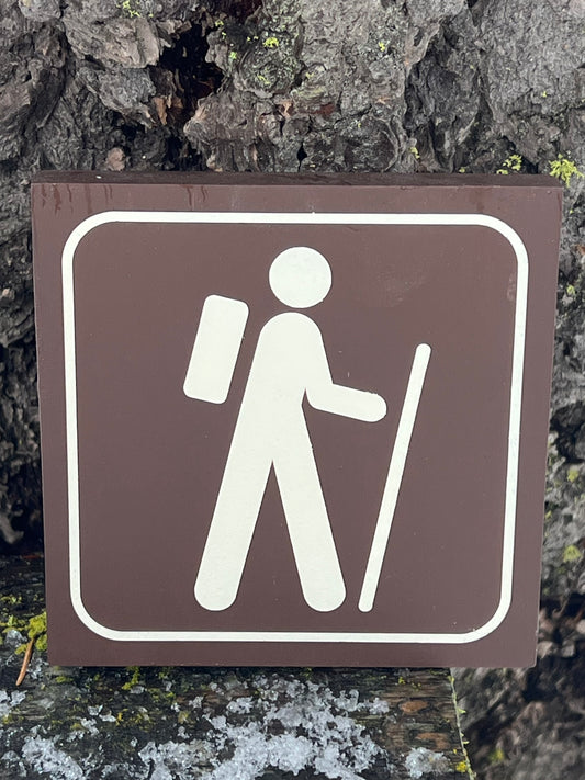 Single Hiker Recreational Icon Sign