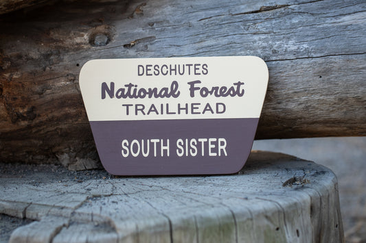 South Sister replica National forest Sign