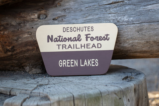 Green Lakes replica National Forest Sign