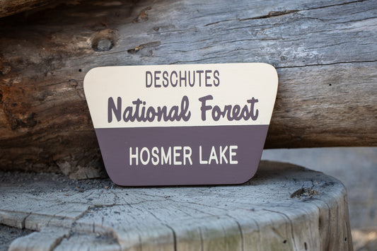 Hosmer Lake Replica Forest Service Sign